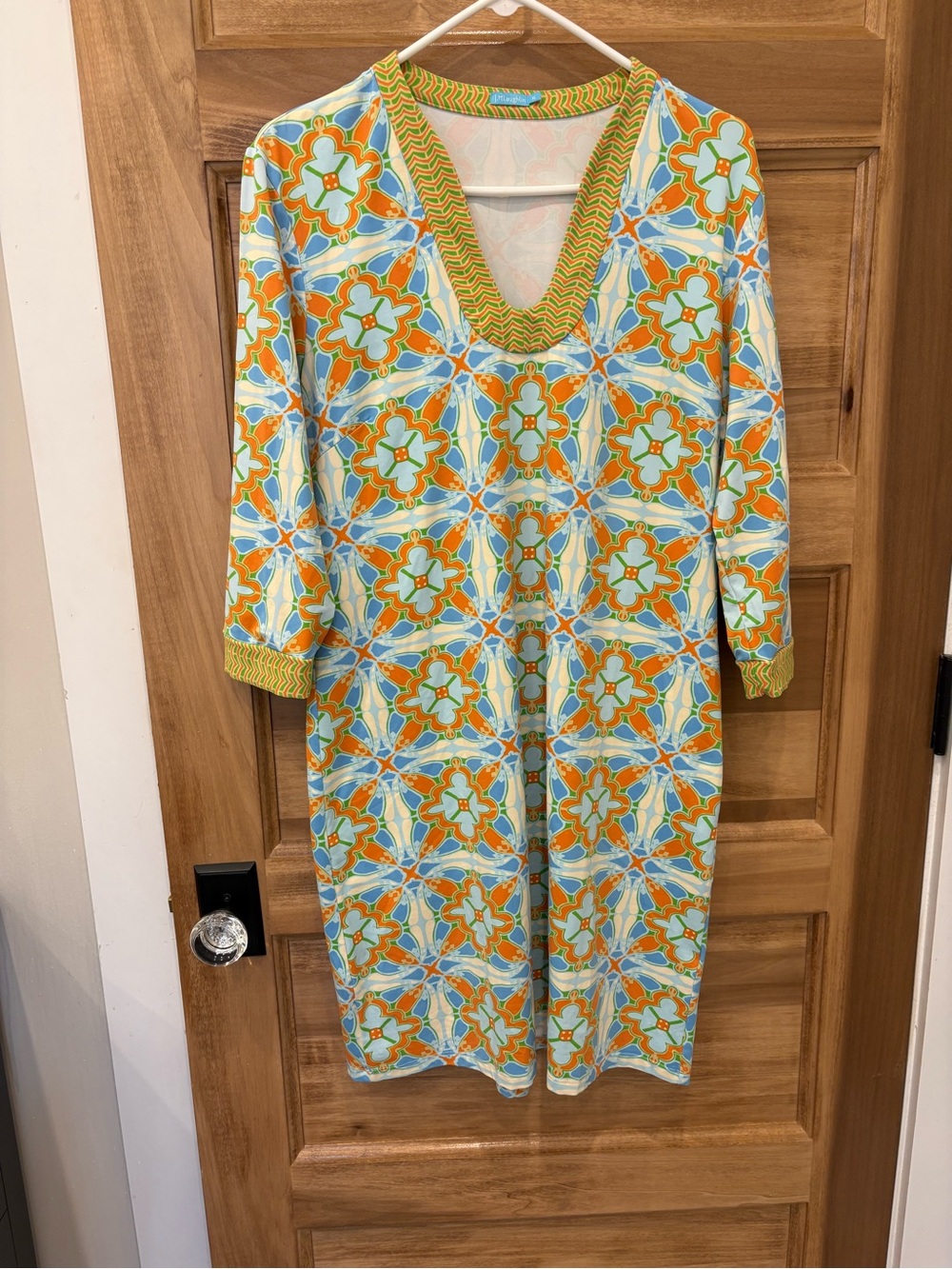 J.McLaughlin Shift/Tunic Dress Medallion Print XL
